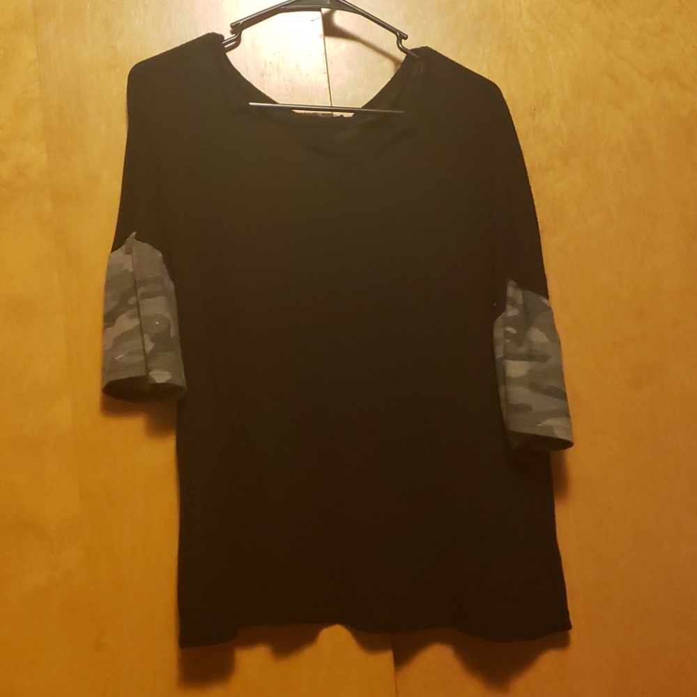 Black and Camo Dress Shirt